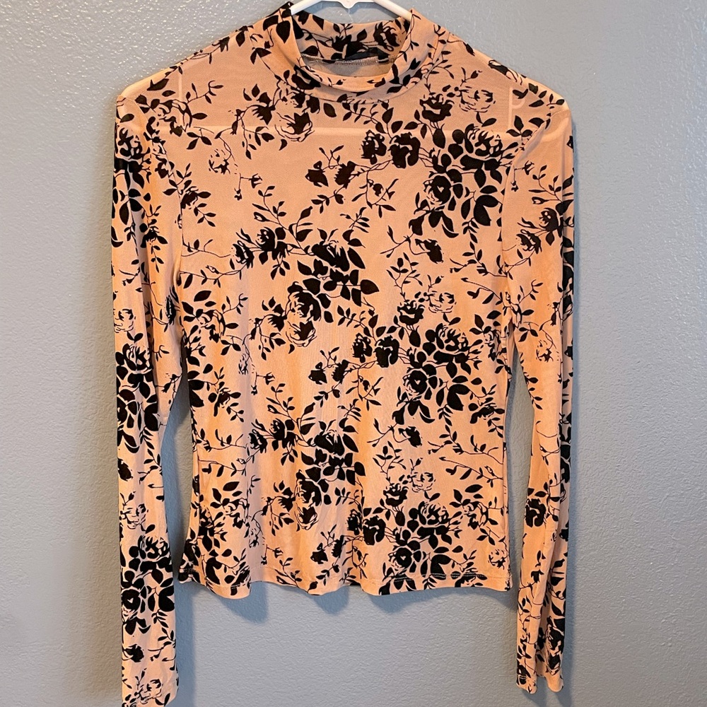 sheer floral top